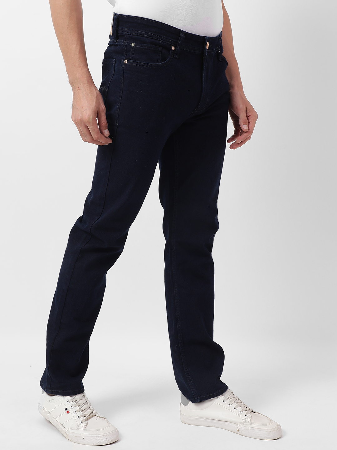 Numero Uno Men Solid Dark Blue Jeans